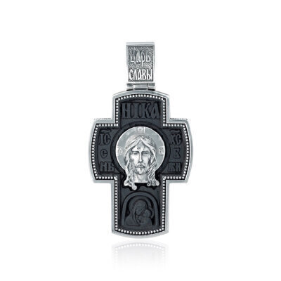 картинка Крест из серебра "Архангел Михаил" (9703) 
